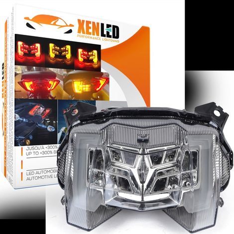 Yamaha Feux arrière LED Yamaha MT09, FZ09, MT-09, FZ-09, MT, FZ 09, 2017 à 2020 Stop/Veilleuses + Clignotants - Homologué