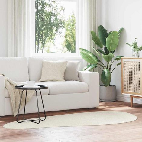 Bereichsteppiche HUARTE Creme 100 x 200 cm Polyester