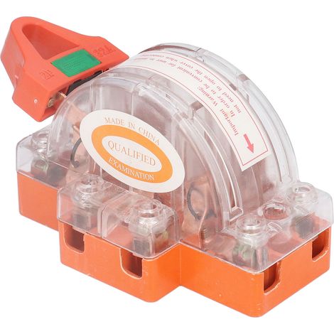 Interrupteur à couteau 2P 32A transparent avec voyant de sécurité anti-choc électrique pour générateur (1/5)