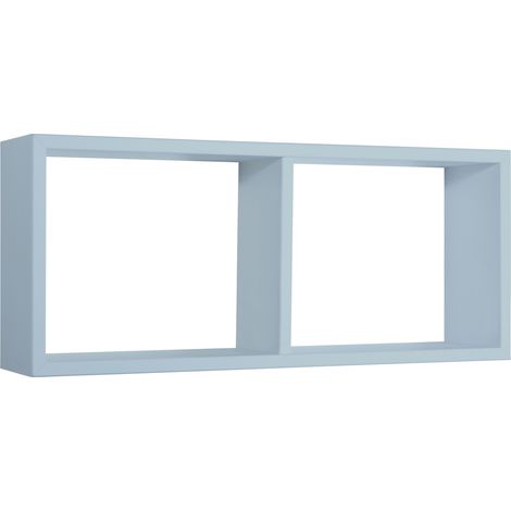 Estante rectangular de pared 2 compartimentos mod. Morgana Azul (1/5)