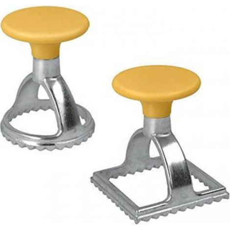 Metaltex - Set 2 Formes Couper Fermer Ravioli Carré Rond