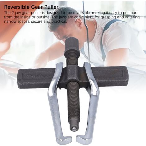 Extracteur de roulements réversibles en acier CrV, 4 pouces, 2 mâchoires, outil de retrait pour poulies, roulements d'engrenages internes et externes