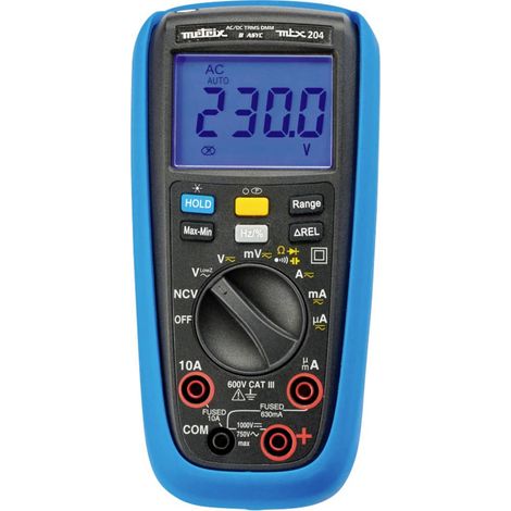 Metrix – Multimètre numérique MTX204Z TRMS (AC+DC) – Indice de sécurité CAT III 600V – Mesure de tension basse impédance VLowZ – Pour diagnostics électroniques (1/3)