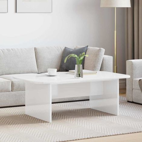 Couchtisch Hochglanz Weiß 93 x 53 x 33 cm Holzwerkstoff