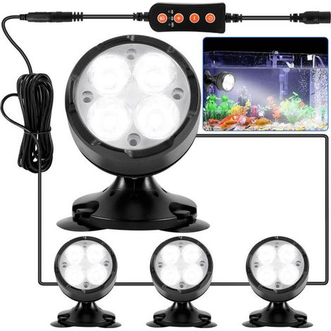 Lot de 3 projecteurs LED pour aquarium et piscine - Lampe spot submersible étanche IP68 pour jardin, piscine et bassin (1/5)