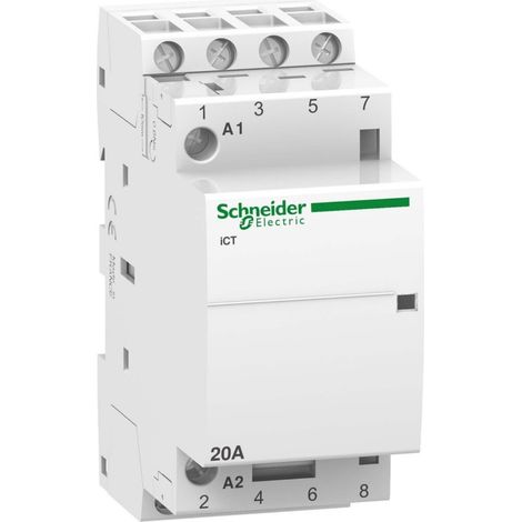 Schneider A9C22824 - ACTI9, ICT-Schütz 20A 4NO 220...240VAC 50HZ