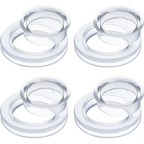 Anneau Pour Trou De Parasol De Table - Silicone Transparent - 6,1 X 6,1 X 1,0 Cm - Pour Tables De Patio Extérieur - Lot De 4 (1/5)