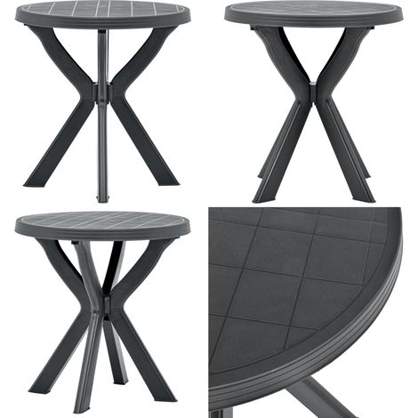 Bistrotisch Anthrazit Ø70 cm Kunststoff - Gartentisch - Bistrotisch - Kunststoffe Möbel - Outdoor Möbeln - Terrasse Dekoration - Home & Living (1/5)