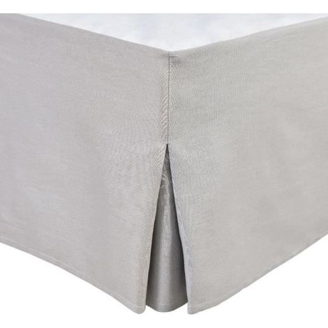 Cache sommier - - 180 x 200 cm + 30 cm - Gris clair