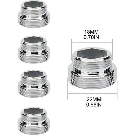 Raccord d'aérateur de purificateur d'eau en laiton, adaptateur de robinet de cuisine mâle et femelle en laiton, diamètre extérieur 18 anneaux, 22 mm (1/5)