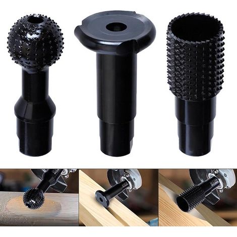Allecto Plus，Fresa de bola para tallado de madera，discos de molienda para fresado de madera，115/125 mm，juego 3 en 1 para tallado de madera (1/5)