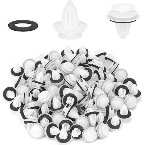 Ensemble de 50 clips de garniture de voiture avec design à coussin en mousse - Pinces pour voiture