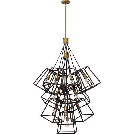 Elstead Fulton - Lampadario a sospensione con 13 luci a grappolo grande, bronzo (1/5)