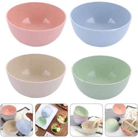 4 PCS Aliments Serving Bol à salade Nodle pour petit-déjeuner Accueil bol service petit dejeuner (1/4)