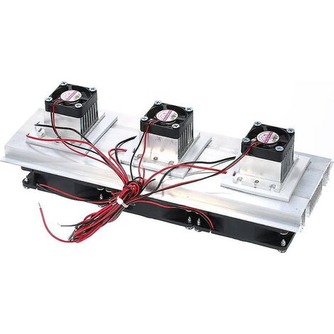 180W Trinuclear Thermoelectric Peltier Refrigeration Air Cooling System Kit Cooler 3xFan (1/5)