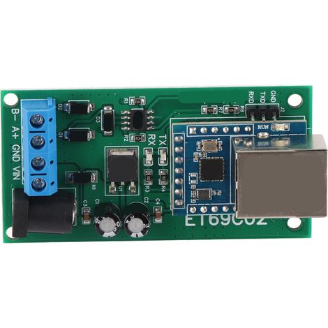 9600BPS RS485 Ethernet-Konverter mit TVS-Überspannungsschutz, 12V TCP/UDP-Modul (unter der Abdeckung)