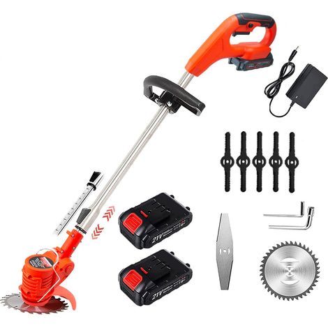 Desbrozadora inalámbrica Doble Batería 36W Cortacésped 18000 Rpm Jardinería (1/2)