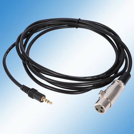 Câble de micro F / M Connecteur XLR 3 broches 10FT femelle à 1/8 '3,5 mm mâle Jack stéréo Câble de cordon audio pour (1/3)