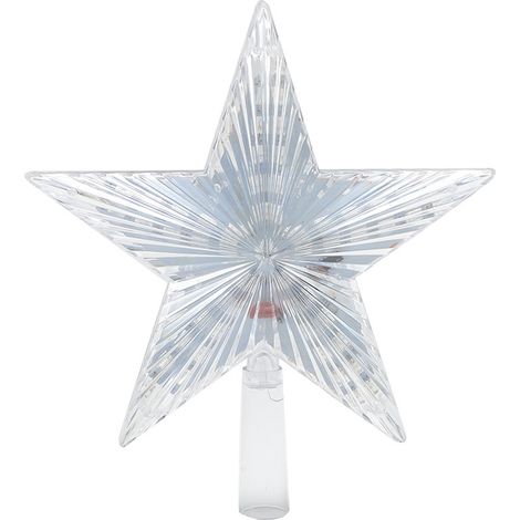 Étoile de Noël lumineuse LED rouge pour sapin de Noël, décoration pour la maison, les fêtes et les vacances. (1/5)