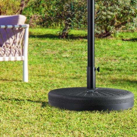 CASARIA® Soporte para Sombrilla de 38 a 48 mm de diámetro Rellenable Sombrilla de Jardín Balcón Terraza Patio