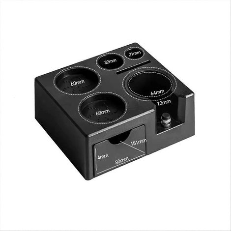 Multifunktionale Aufbewahrungsstation für Espressotamper, Kaffeedose mit Griffen (51–58 mm), Kaffeezubehör. Für den professionellen Einsatz. (1/5)