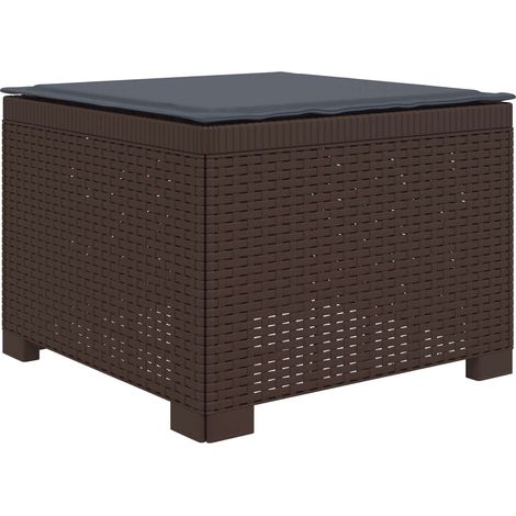 Maison Exclusive - 1-Sitzer Garten-Sofa mit Kissen Rattan-Look PP (1/5)