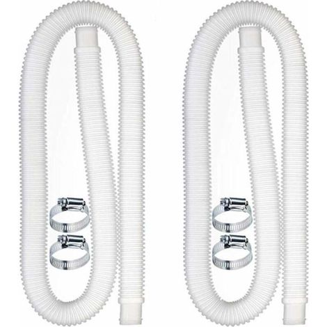 Replacement Pool Hose, Filter Pump Accessories with 4 Metal Clamps, Low-Profile Pool Hose (1/5)