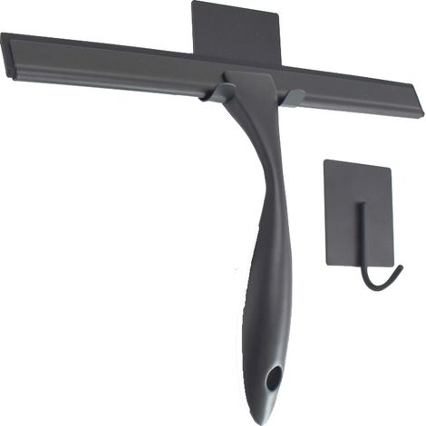 Essuie-glace noir à manche long de 14 pouces, dispositif de nettoyage des vitres et des vitres domestiques (1/5)