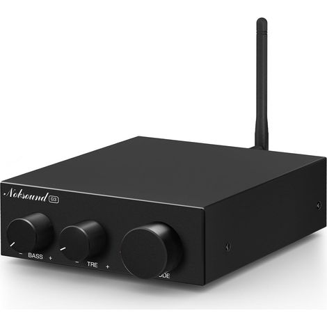 Amplificateur stéréo Bluetooth 5.0 : mini canal audio 2.0 amplificateur intégré avec régulateur de graves aigus, pour haut-parleurs à la maison 50 W x2 TPA3116 (1/5)