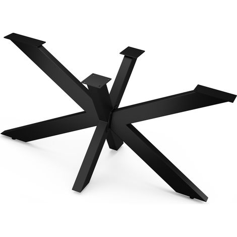 Blumfeldt UrbanFodge TRIPLE X Tischbeine  Mattschwarz Stahl, Modernes Design, 78 x 71 x 150 cm, Hohe Tragfähigkeit 200 kg, Ideal für DIY-Projekte, Tischbeine Metall Schwarz
