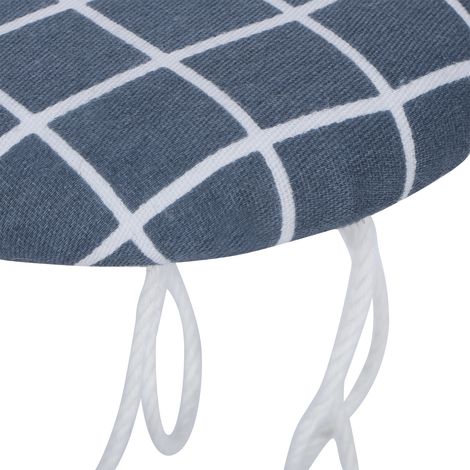 Mini table à repasser pliable pour manches, poignets et cols, idéale pour la maison et les voyages. Grille bleu foncé. (1/5)