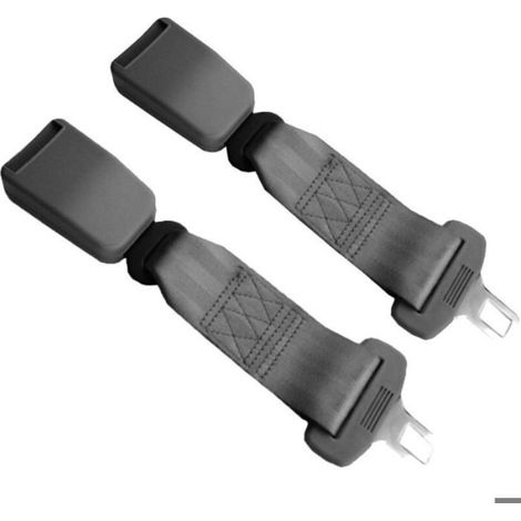 Rallonges Ceinture Sécurité - - 2 pièces - Réglables 23cm & 36cm - Universelles - Gris (1/3)