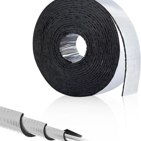 External wall pipe insulation material, 10-meter self-adhesive insulation strip, used for heating pipe insulation, high-density heating pipes. (1/4)