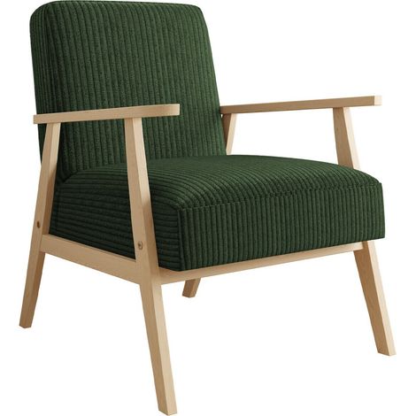 Sillón Clovis 100, Poso 14, 76x59x67cm, Tapiz, Patas: Madera, 0