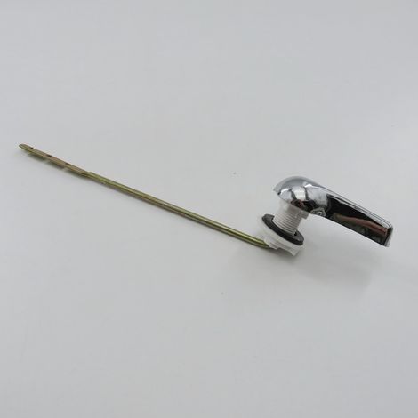 Accessoires pour réservoir de toilettes : levier de chasse d'eau (vue de face et de côté), poignée de chasse d'eau pour abattant de toilettes ancien modèle (1/3)