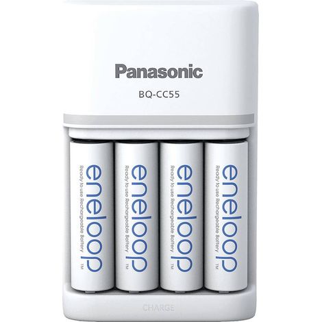 Panasonic Smart & Quick BQ-CC55 +4x eneloop AA Caricabatterie universale NiMH Ministilo (AAA), Stilo (AA) (1/5)