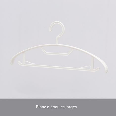 Cintre pliable multifonctionnel, en plastique épais, antidérapant et sans traces, pratique pour les voyages et les déplacements professionnels, lot de 5. Blanco (1/5)