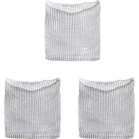 Lot de 3 filets de protection pour racines contre rongeurs oiseaux et insectes dimensions 40 x 45 cm en maille d'acier inoxydable réutilisable pour légumes arbres fruits fleurs et plantes couleur arge (1/5)