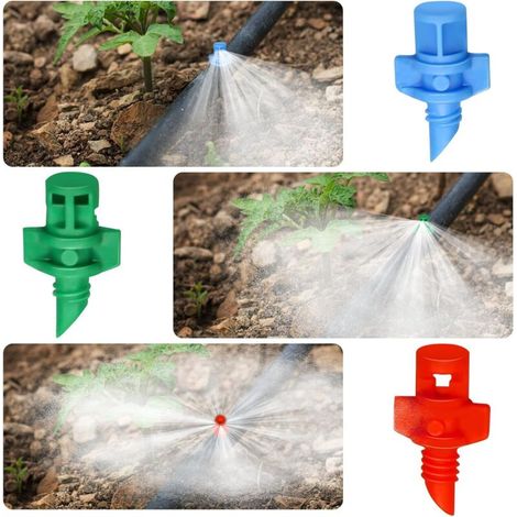 150 gocciolatori per irrigazione a goccia, testine microirrigatrici, irrigazione a nebulizzazione, irrigazione a rifrazione, micro spruzzatori, ugelli per irrigazione a nebulizzazione per piante (90/1 (1/4)