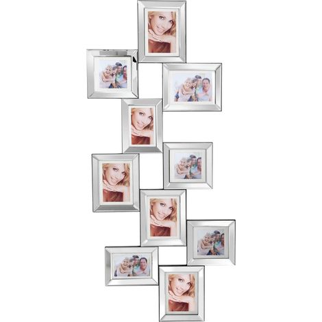 Premier Housewares 10 Photo Mirrored Multi Photo Frame (1/2)