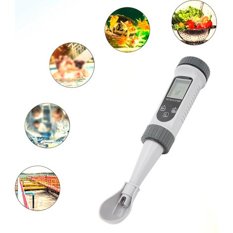 Stylo testeur multifonctionnel SALT-785H pour la salinité, la conductivité électrique, la densité et la température, avec rétroéclairage blanc. (1/5)