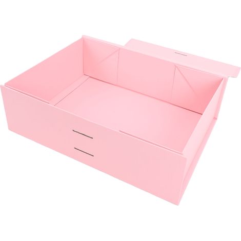 Coffret cadeau à fermeture magnétique et ruban, petit coffret Saint-Valentin pour bijoux et parfum rose (1/5)