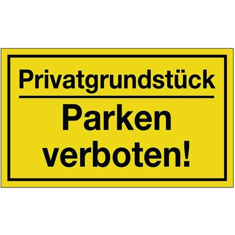 Panneau de signalisation ( 3000277123 ) Terrain privé/ stationnement interdit  Plastique