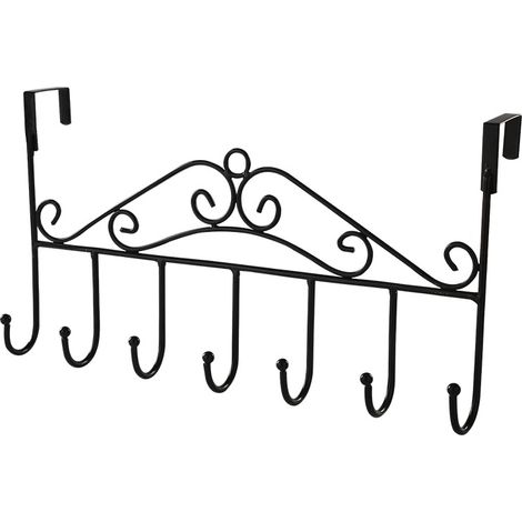 Quincaillerie européenne en fer pour porte, 7 crochets, ensemble créatif en forme de S (1/5)