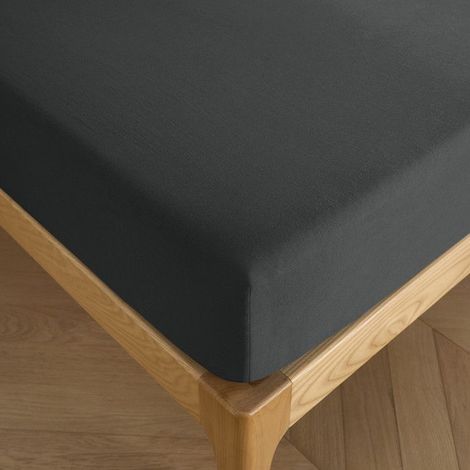 Drap housse 160 x 200 cm bonnet 30 cm "Prémium" pour lit 2 places - Prémium Truffe