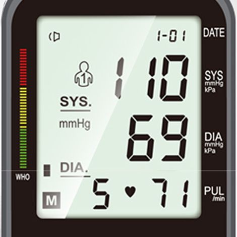 Tensiomètre numérique automatique à affichage LCD pour usage domestique, bras, avec fonction vocale (1/5)