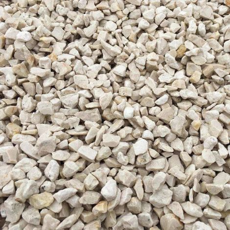 Grava Blanca Crema / Saco 20 kg. / 8-16 mm