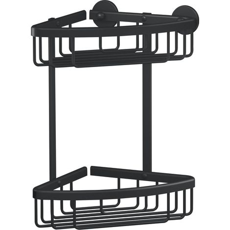 Tesa ALUXX caddy de douche aluminium noir résistant (1/5)