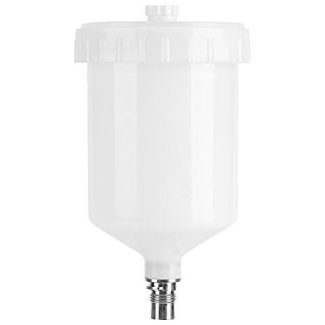 CSPARKV 102x187mm Peinture Tasse en Plastique Tasse Air Gravité Peinture Pot Connecteur de Filetage pour Pistolet Pulvérisateur Capacité 600 Ml (1/5)