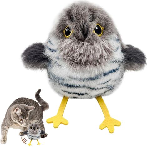 Jouet pour Chat Oiseau Gazouillant Interactif, Oiseau À (1/5)